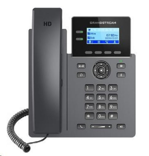 Obrázek Grandstream GRP2602 [VoIP telefon - 2.21" 132 x 48 grafický,  4x SIP účet, 2x RJ45 10/100 Mbps]