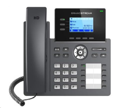 Obrázek Grandstream GRP2604P [VoIP telefon - 6x SIP účet, HD audio, 10 předvoleb, 2x RJ45 10/100/1000 Mbps, PoE]