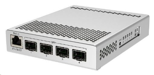 Obrázek MikroTik Cloud Router Switch CRS305-1G-4S+IN, Dual Boot (SwitchOS, RouterOS), 800MHz, 512MB RAM, 4xSFP+, vč.L5