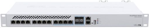 Obrázek MikroTik Cloud Router Switch CRS312-4C+8XG-RM, 650MHz CPU, 64MB, 1xGLAN, 8x10G, 4x10G Combo, slot, vč. L5