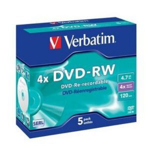 Obrázek VERBATIM DVD-RW 5 pack 4.7 GB 4x