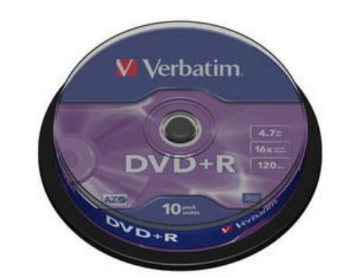 Obrázek VERBATIM DVD+R 10 pack 4,7GB 16x spindle