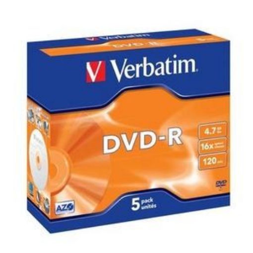 Obrázek VERBATIM DVD-R 5 pack 4,7GB 16x jewel