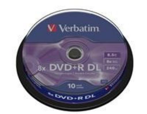 Obrázek VERBATIM DVD+R(10-pack)DoubleLayer/spind/8x/8,5GB 