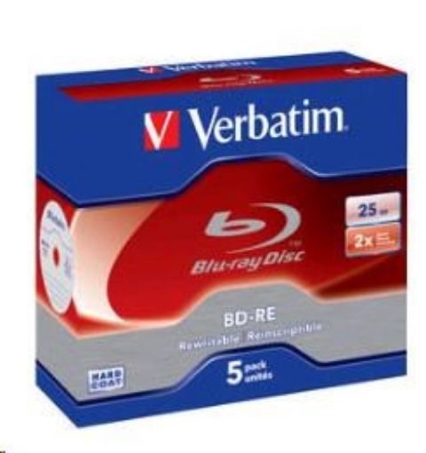 Obrázek VERBATIM BD-RE 5pack Blu-Ray/Jewel/2x/25GB