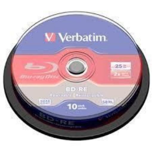Obrázek VERBATIM BD-RE SL(10-pack)Blu-Ray/spindle/2x/25GB