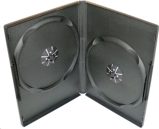 Obrázek OEM Krabička na 2 DVD 14mm černá (balení 100ks)