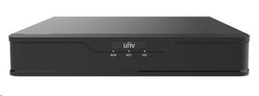 Obrázek Uniview NVR, 8 kanálů (8xPoE max 108W),H.265, 1x HDD, 6Mpix (50Mbps/40Mbps), HDMI, VGA Full HD, ONVIF, 2x USB 2.0, audio