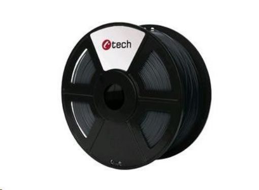 Obrázek C-TECH Tisková struna (filament) ABS, 1,75mm, 1kg, šedá