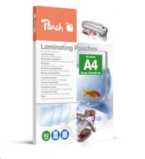 Obrázek Peach Laminating Pouch A4 (216x303mm), 60mic, PPR060-02