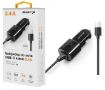 Obrázek Aligator nabíječka do auta Turbo charge, 12/24 V, 2,4 A, USB-C, černá