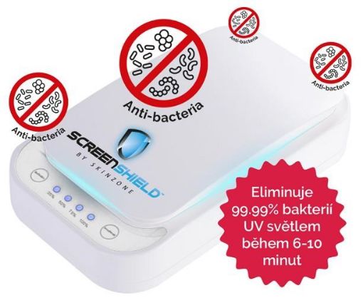 Obrázek Screenshield UV sterilizátor pro mobilní telefony a drobné předměty, bílá