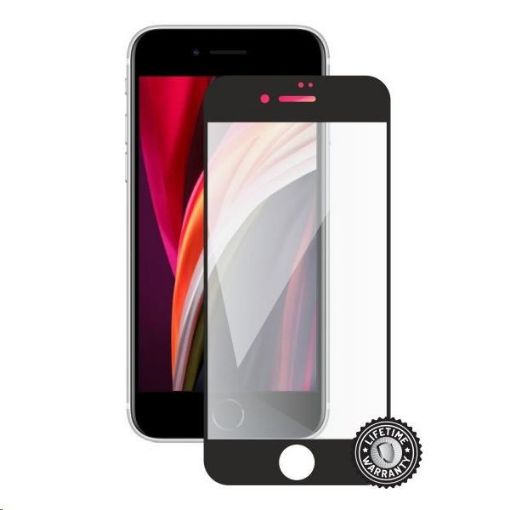 Obrázek Screenshield ochrana displeje Tempered Glass pro APPLE iPhone SE (2020), full cover, černá