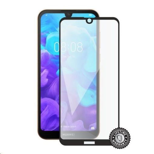 Obrázek Screenshield ochrana displeje Tempered Glass pro HUAWEI Y5 (2019), (full cover), černá