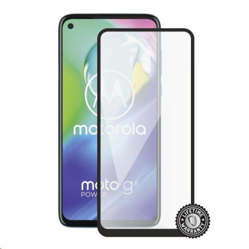 Obrázek Screenshield ochrana displeje Tempered Glass pro MOTOROLA Moto G8 XT2045, (full cover), černá