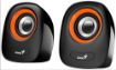 Obrázek GENIUS repro SP-Q160 Orange, 2.0, 6W, USB napájení, 3,5" jack, černo-oranžové