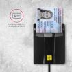 Obrázek AXAGON CRE-SM3, USB externí FlatReader čtečka kontaktních karet Smart card (eObčanka)