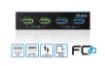 Obrázek AKASA přední panel HUB 4 Port USB nabíjecí panel s dual Quick Charge 3.0 a dual USB 3.1 porty