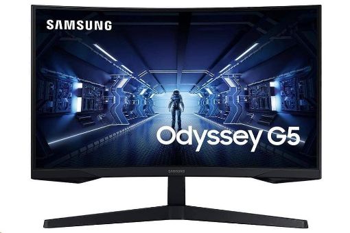 Obrázek SAMSUNG MT LED LCD Gaming Monitor 27" Odyssey  27G55TQWR-prohnutý,VA,2560x1440,1ms,144Hz,HDMI,DisplayPort