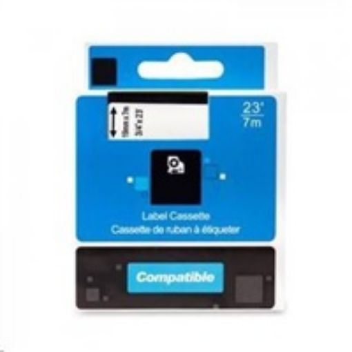 Obrázek PRINTLINE kompatibilní páska s DYMO 53718, S0720980, 24mm x 7m, černý tisk / žlutý podklad, D1