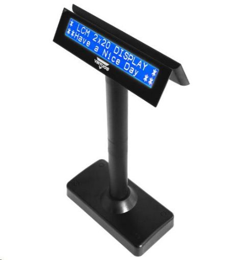 Obrázek Virtuos oboustranný LCD zákaz. displej Virtuos FL-730MB 2x20, serial, černý