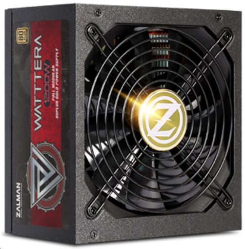 Obrázek ZALMAN zdroj WATTTERA ZM1200-EBTII - 1200W 80+ Gold, 13,5cm fan, modular
