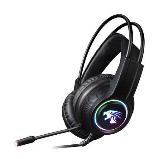 Obrázek OMEGA herní sluchátka VARR Gaming RGB Headset, USB, 2x3.5 mic, black/černá