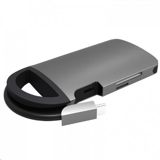 Obrázek Umax U-Connect Type-C Multiport H8 - Type-C Docking Station s HDMI, 3xUSB 3.0, LAN, čtečkou SD karet a funkcí nabíjení