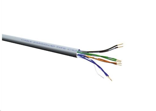 Obrázek Roline UTP drát 300m, cat.6 Cu (Class E), Solid Wire, AWG24, LSOH, šedý