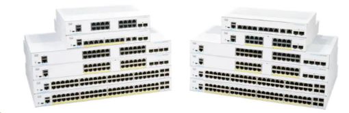 Obrázek Cisco switch CBS350-8P-2G, 8xGbE RJ-45, 2xGbE RJ-45/SFP combo, PoE+, 67W