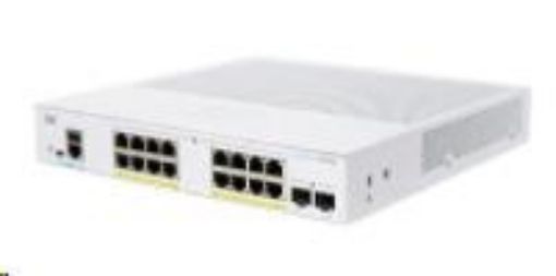Obrázek Cisco switch CBS350-16P-2G, 16xGbE RJ45, 2xSFP, PoE+, 120W