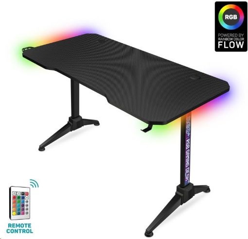 Obrázek CONNECT IT NEO+ herní stůl s RGB podsvícením, černá