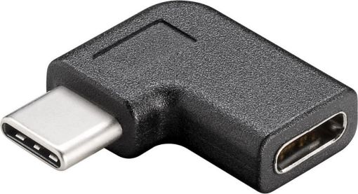 Obrázek PremiumCord Adaptér USB 3.1 konektor C/male - C/female zahnutý 90°