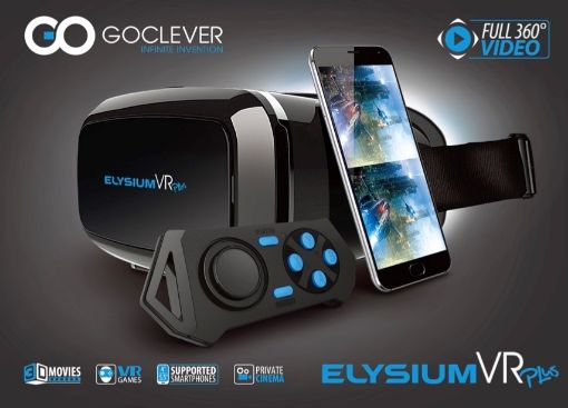 Obrázek GOCLEVER virtuální brýle Elysium VR PLUS s  BT  ovladačem