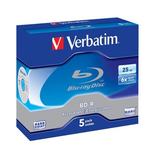 Obrázek VERBATIM BD-R (5-pack)Blu-Ray/Jewel/6x/25GB