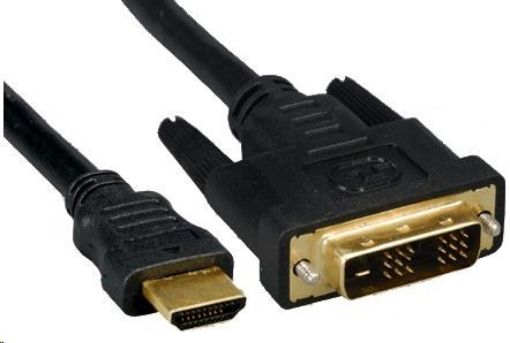 Obrázek Kabel HDMI - DVI 10m (M/M, zlacené kontakty, stíněný) PREMIUMCORD 