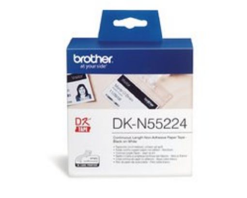 Obrázek BROTHER DK-N55224 bílá papírová role nelepící s vyšší gramáží (54mm)
