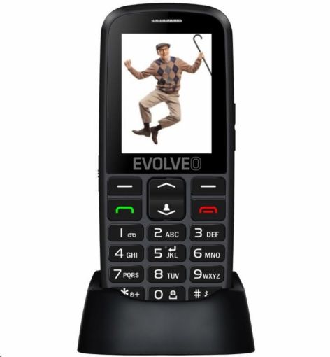 Obrázek EVOLVEO EasyPhone EG, mobilní telefon pro seniory s nabíjecím stojánkem, černá
