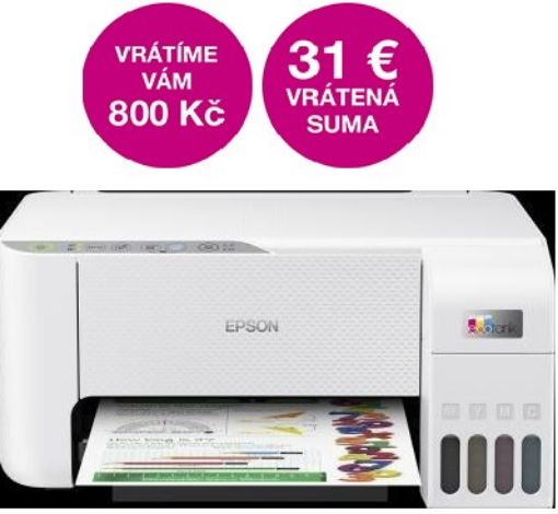 Obrázek EPSON - poškozený obal - tiskárna ink EcoTank L3256, 3v1, A4, 1440x5760dpi, 33ppm, USB, Wi-Fi, bílá