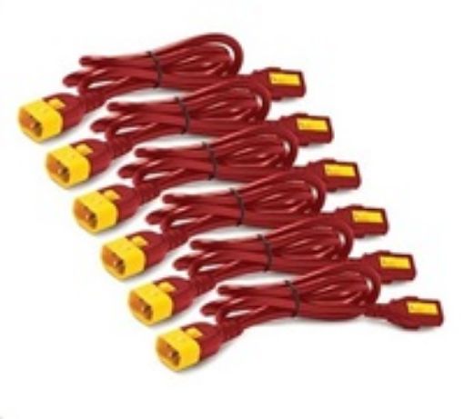 Obrázek APC Power Cord Kit (6 ks), Locking, C13 to C14, 1.8m, Red