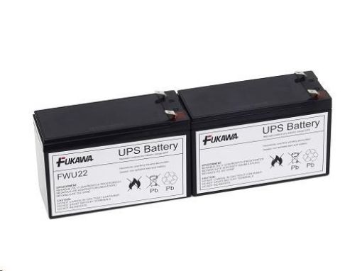 Obrázek Baterie - FUKAWA FWU-22 sada baterií za RBC22 (12V/7Ah, 2ks)