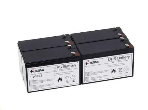 Obrázek Baterie - FUKAWA FWU-23 sada baterií za RBC23 (12V/7Ah, 4ks)