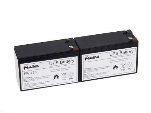 Obrázek Baterie - FUKAWA FWU-33 sada baterií za RBC33 (12V/9Ah, 2ks)