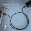 Obrázek AXAGON BUCM3-AM10AB, SPEED kabel USB-C <-> USB-A, 1m, USB 3.2 Gen 1, 3A, ALU, oplet, černý