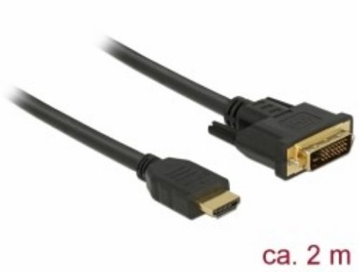 Obrázek Delock Kabel HDMI na DVI 24+1 obousměrný 2 m