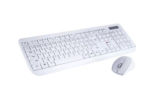 Obrázek C-TECH klávesnice s myší WLKMC-01, USB, bílá, wireless, CZ+SK