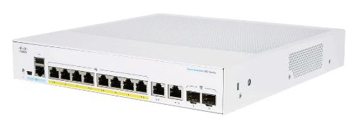 Obrázek Cisco switch CBS250-8P-E-2G, 8xGbE RJ45, 2xRJ45/SFP combo, PoE+, 67W
