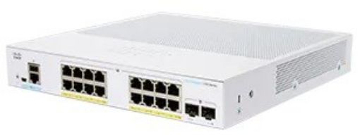 Obrázek Cisco switch CBS250-16P-2G, 16xGbE RJ45, 2xSFP, PoE+, 120W