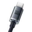 Obrázek Baseus Crystal Shine Series nabíjecí / datový kabel USB-A / USB-C 100W 1,2m, černá