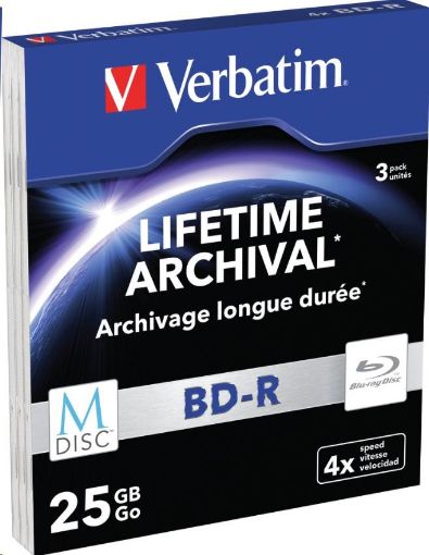 Obrázek VERBATIM M-Disc BD-R(3-pack)Slim/4x/25GB